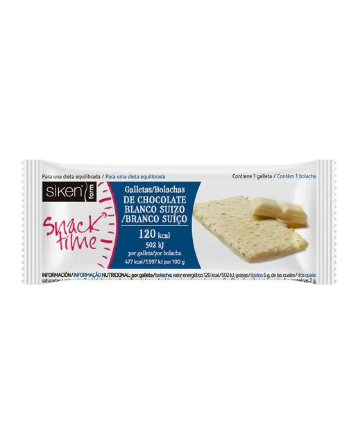 3 x biscotti al cioccolato bianco Siken Snack Time 25 g