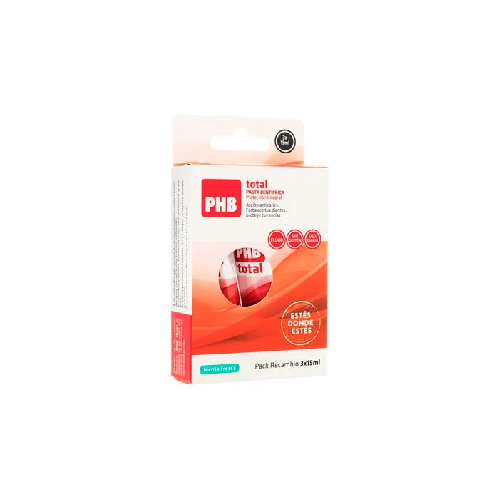 PHB Pack Dentifricio per adulti Total 3x15ml