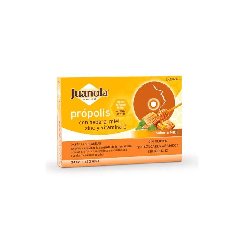 Juanola Propoli Edera Gusto Miele 24 pastiglie