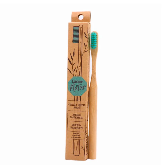 Spazzolino da denti medio per adulto Lacer Natural Bamboo 1U