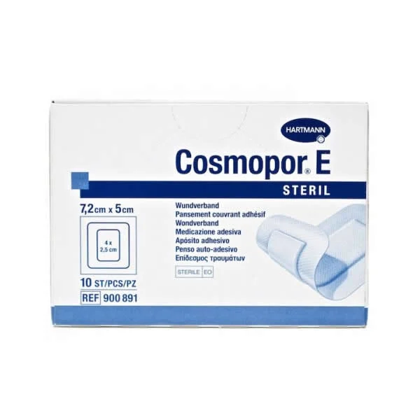 Hartmann Cosmopor E Medicazione adesiva assorbente per sterili 7,2X5cm 10 unità