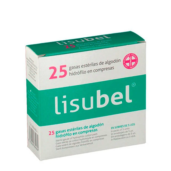Lisubel Garze Sterili Garze Idrofoliche Compresse Cotone 25U