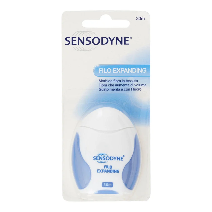 Sensodyne Filo Interdentale Sottile Expanding Delicato E Morbido Sulle Gengive 30 m