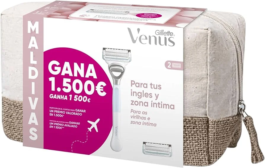 Gillette Venus Intima Beauty Case Maldives Machine 2 ricambi