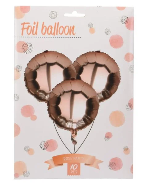 Excellent Houseware 10 stk. Foil Balloons Rose