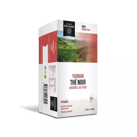 Dayang Th Black Originale Yunnan scatola originale di 20 sacchetti da 2g