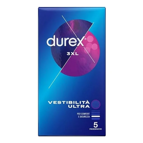 Durex Preservativi 3XL Versatilità 5 Unità