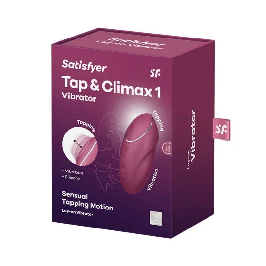 Satisfyer Tap Climax 1 Sensual Tapping Lay-On Vibrator Red 1ud