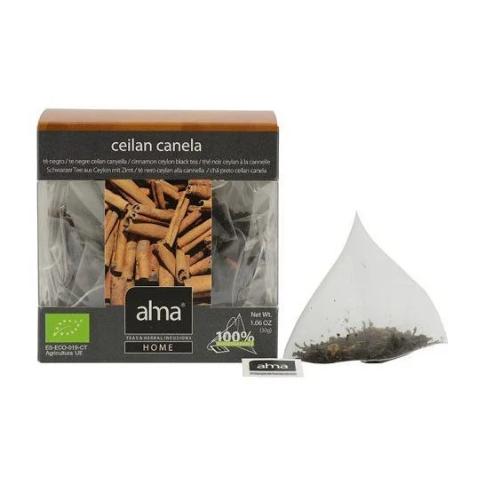 Alma Home Infuso di Tè alla Cannella di Ceylon Eco Vegan 15 Bustine