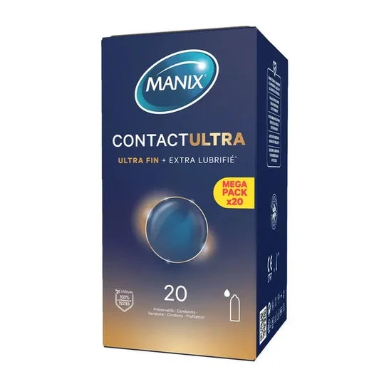 Manix Contact Ultrafinos + Extra Lubricados Preservativos 20uds