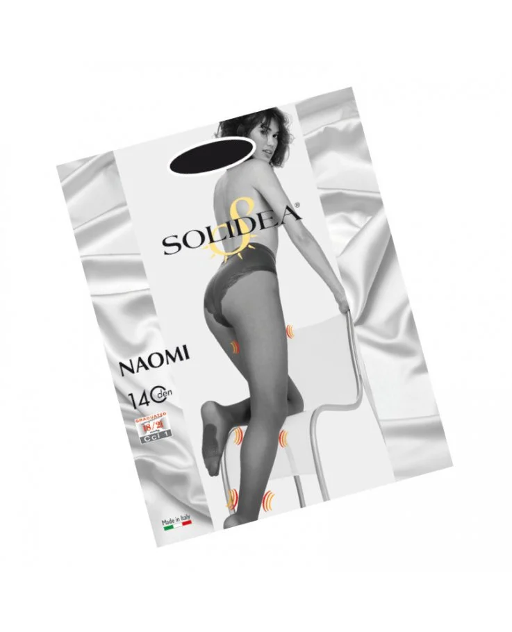 Solidea Naomi 140 Denari Collant velati Compressione 18 21mmHg Nero 4L