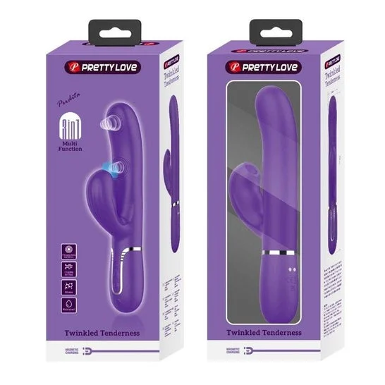 Pretty Love Perlita Vibrador Punto G 3 en 1 Multifunción Morado 1ud
