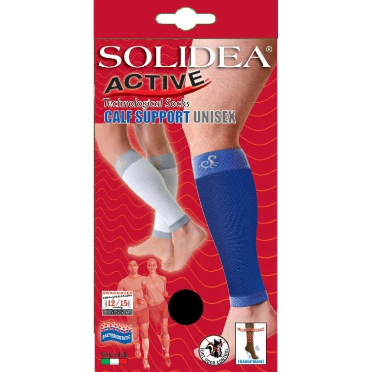 Solidea Calf Support Scaldamuscoli Compressione 12 15mmHg 1S Nero