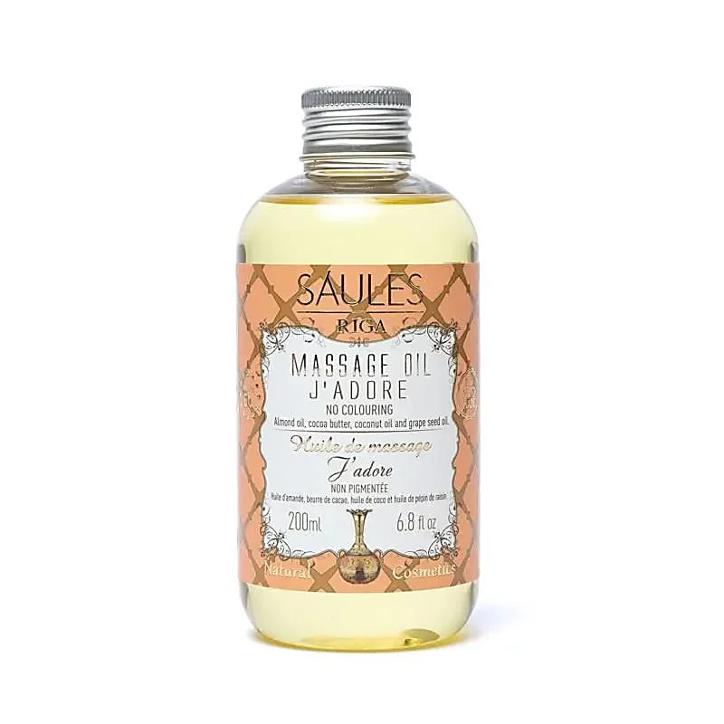 J'adore - Olio da massaggio naturale - Saules Fabrika - 200ml