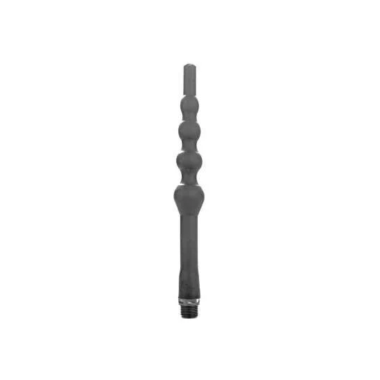 All Black Beaded Doccia Anale in Silicone 27cm 1 Unità