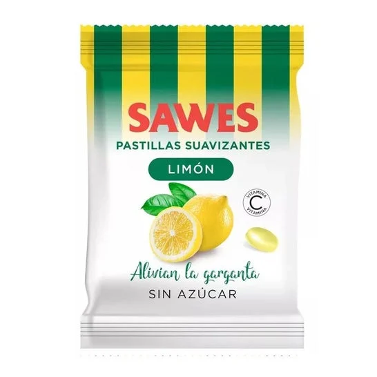 Sawes Sugar Free Lemon Flavored Balsamic Tablets al gusto di limone con vitamina C in un sacchetto da 50g