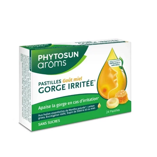 Phytosun Arôms Gorge Irritée Miel 24 pastilles