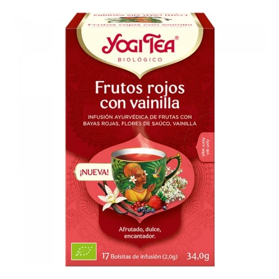 Yogi Tea Frutos Rojos con Vainilla Infusión Bio 17 Sobres