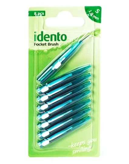 Idento Pocket Brush 8 x 1,0mm (Grøn/Turkis) (U)
