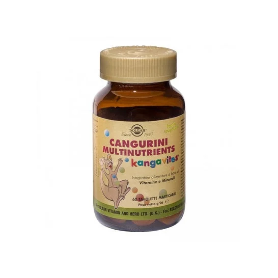 Solgar Cangurini Multinutrients Kangavites Frutti Tropicale 60 tavolette masticabili