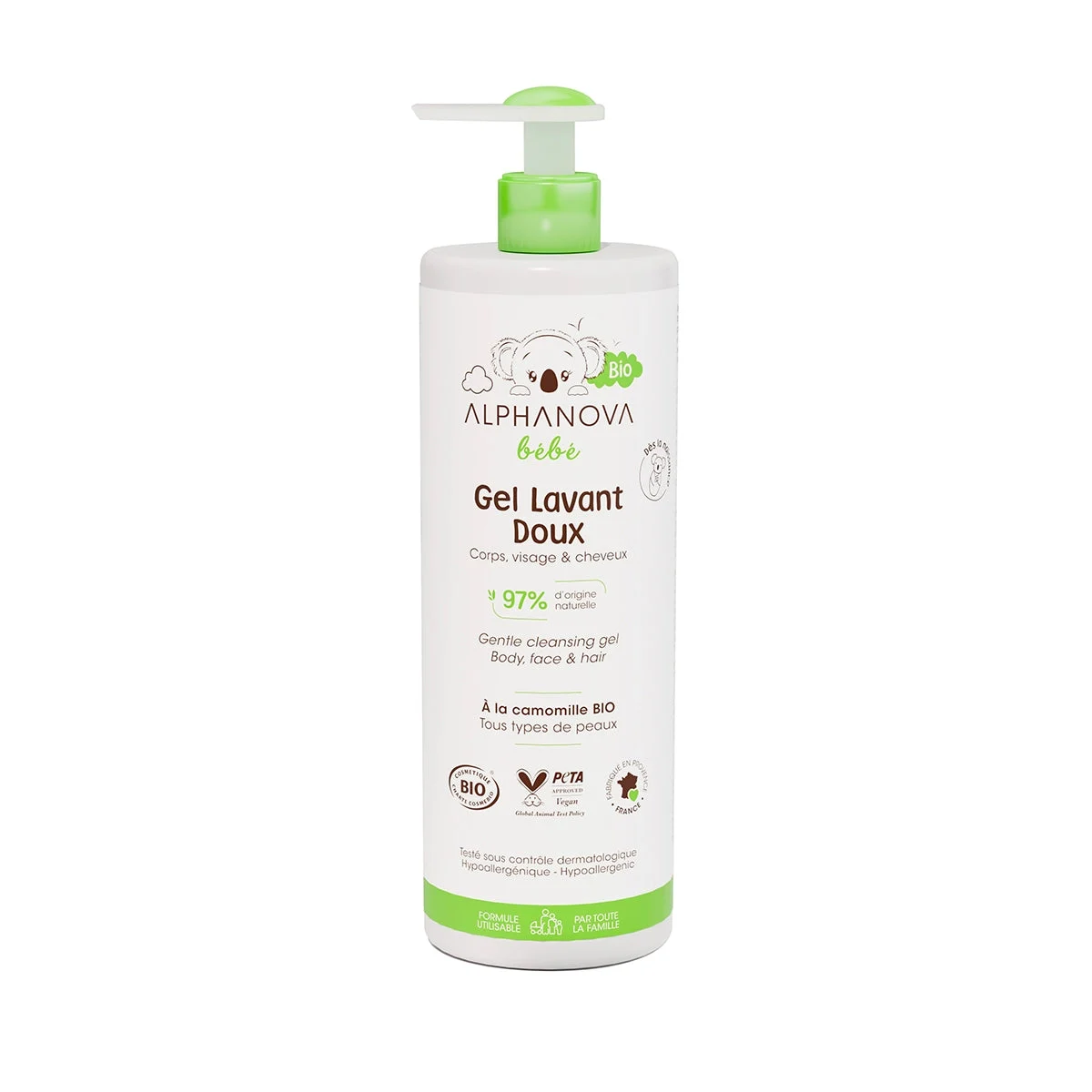 Alphanova Baby Dermopulente Capelli & Corpo Bio 500ml