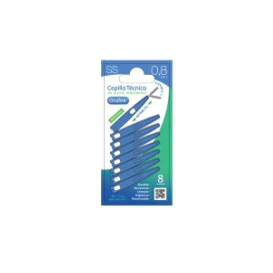 Oratek Cepillo Interdental Retractil 0,8 Mm Blister 8 Unidades
