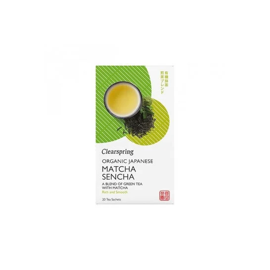 Clearspring Tea Sencha Matcha Green Tea Bio 20 Bustine
