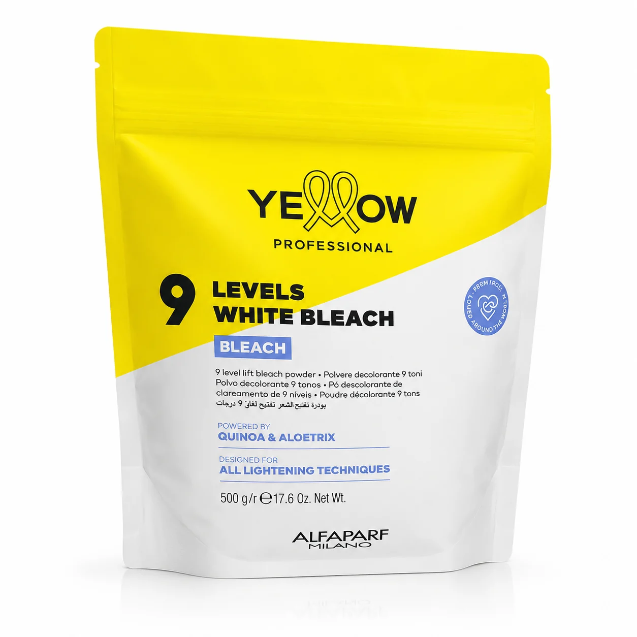 Decolorante giallo Alfaparf 9 livelli di schiaritura 500 g