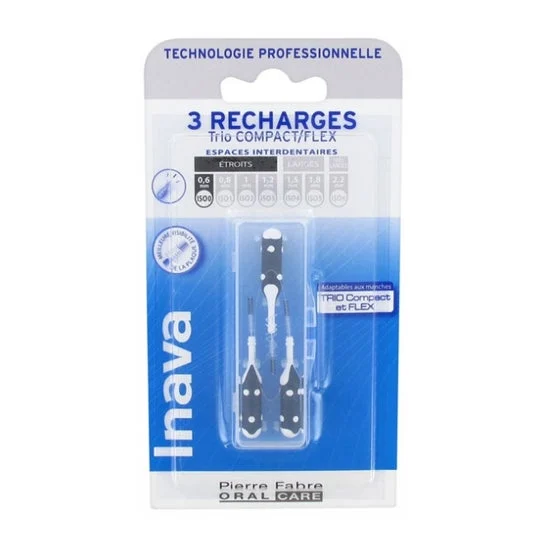 Inava Trio Compac Spazzola Compac e Rechar Nero Blist/3