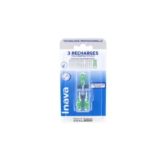Inava Trio Compac Brosset Brosset Rechar Verde Blist/3