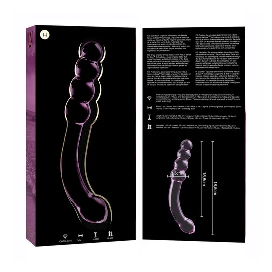 Ibiza Nebula Modelo 14 Dildo Cristal Rosa 18,5x3cm 1ud