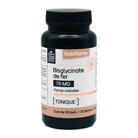 Nat&Form Bisglicinato de Hierro 70mg 30 Perlas