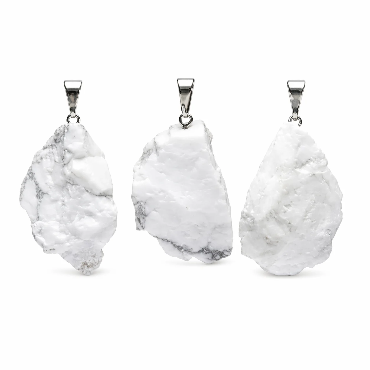Ciondolo Howlite Bianca Grezza