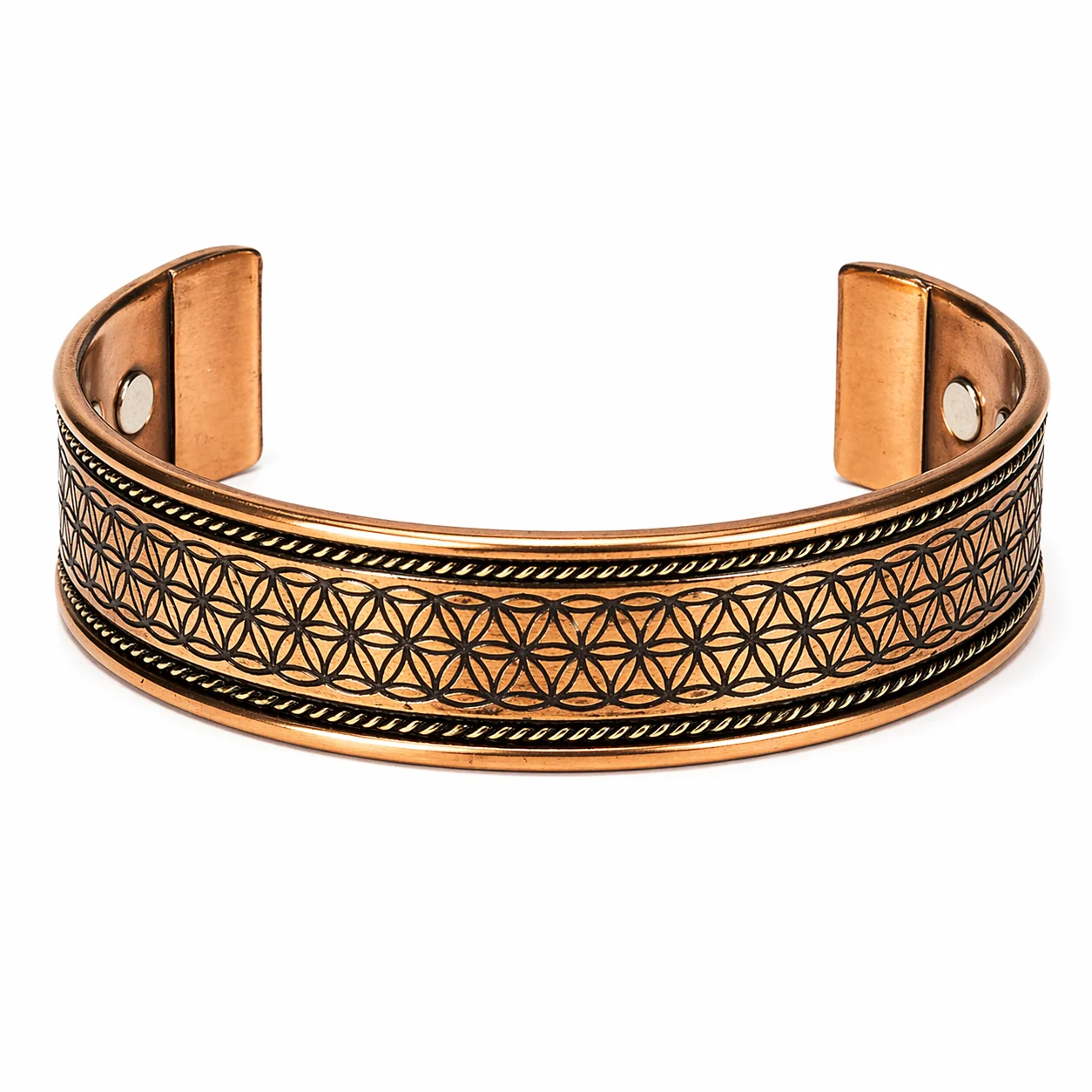 Bracciale Magnetico in Rame Fiore della Vita – Armonia ed Energia