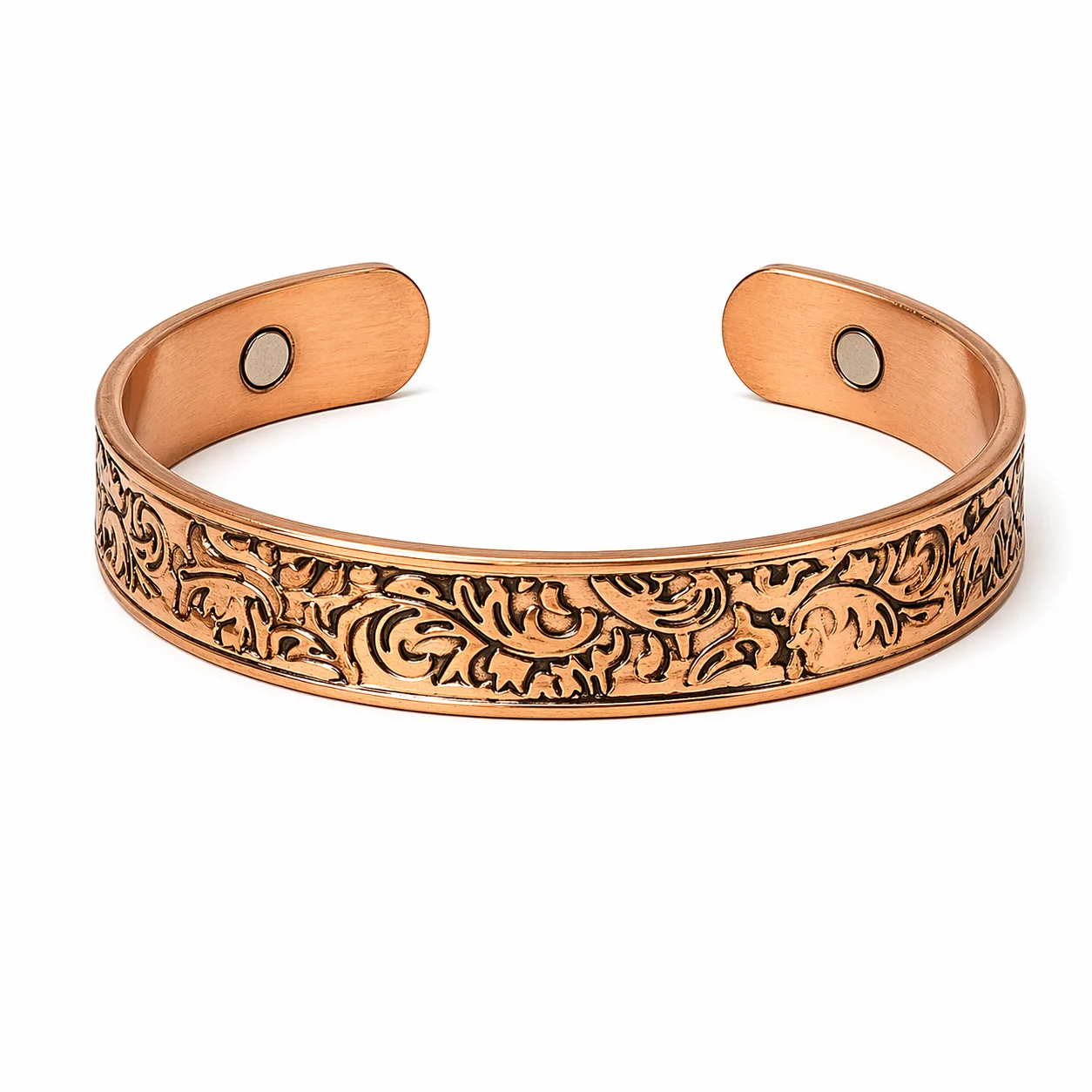 Bracciale Magnetico in Rame Foglie – Energia Naturale e Armonia