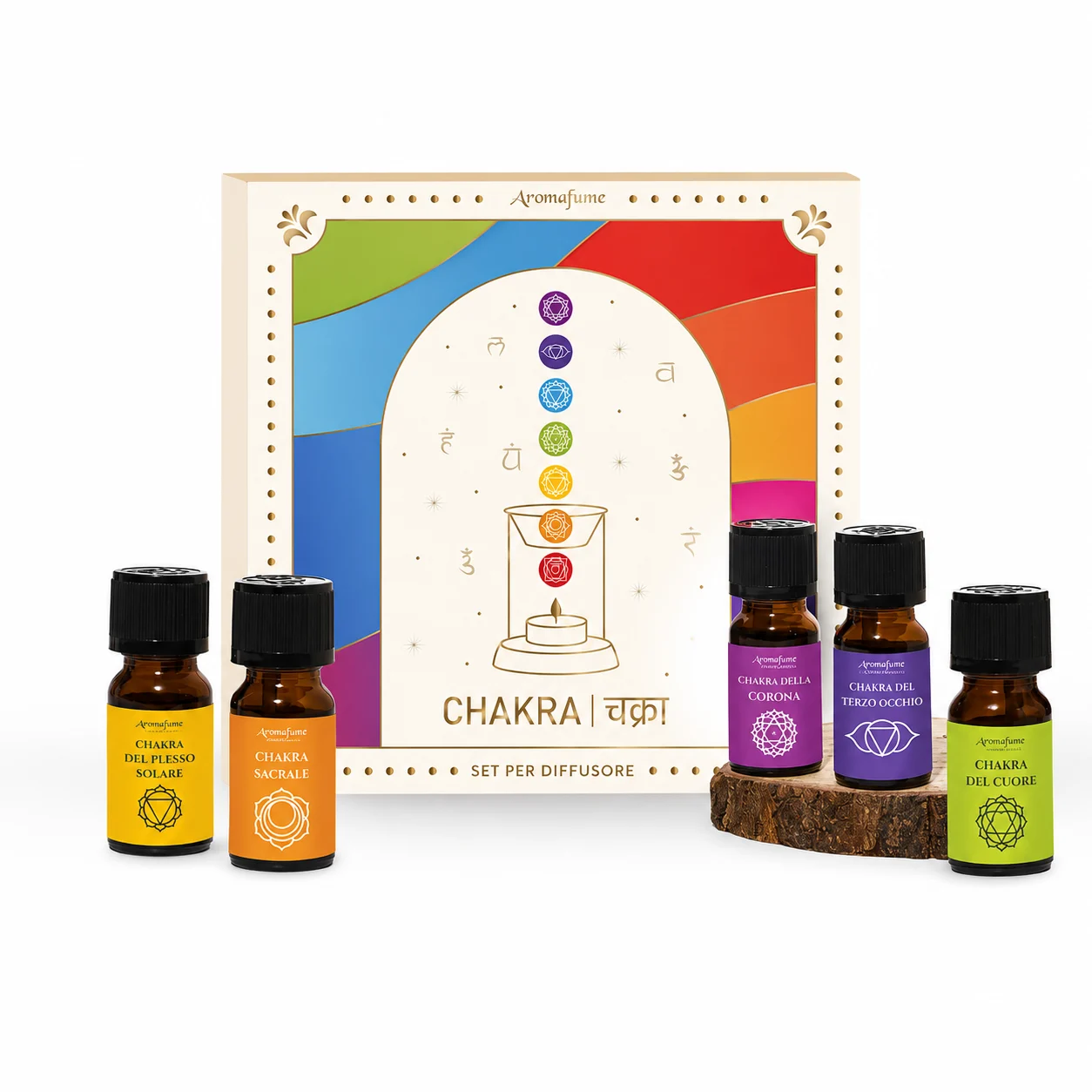 Miscela di Oli Essenziali 7 Chakra - Aromafume - Set Completo da 7 x 10 ml