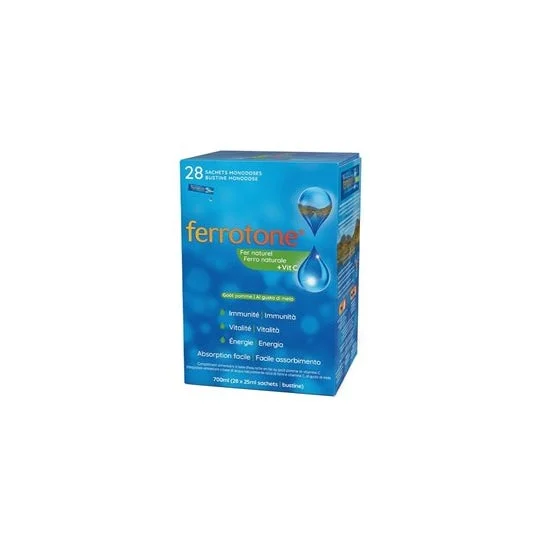 Ferrotone Ferro Naturale + Vitamina C Mela 28x25ml
