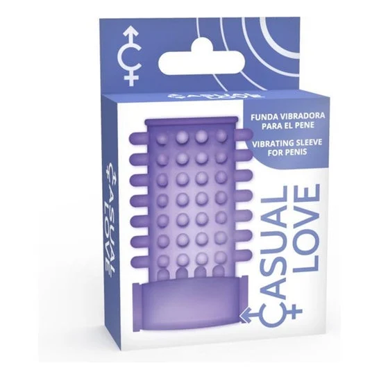 Casual Love Vibrating Penis Sleeve Purple 1pc