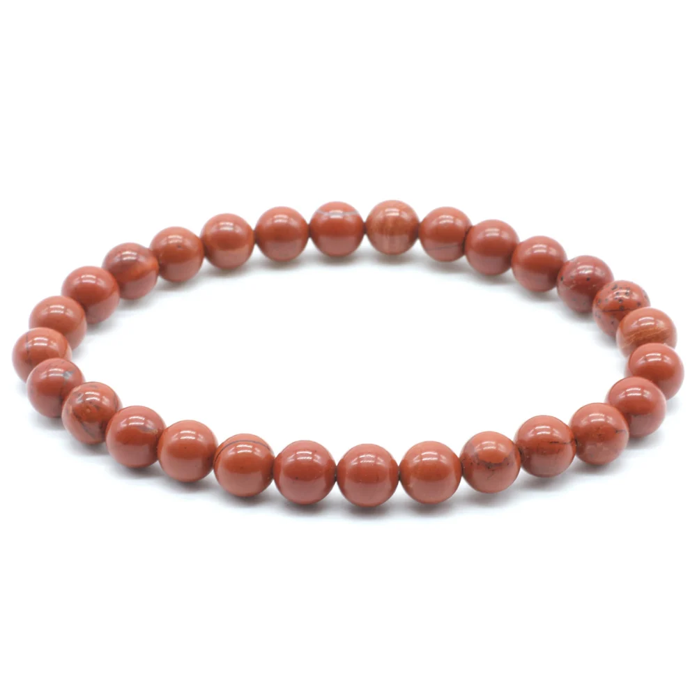 Bracciale in Diaspro Rosso - 6mm
