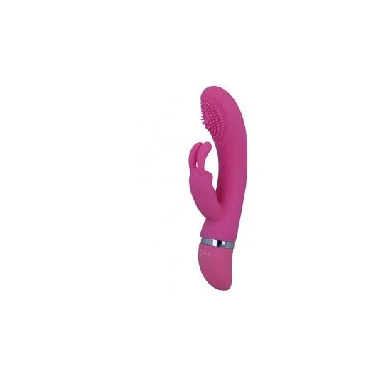 Intense Fun Susy Vibratore oscillante in silicone rosa coniglio