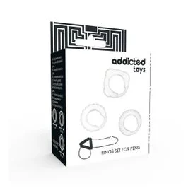 Addicted Toys Set di anelli di pene trasparenti