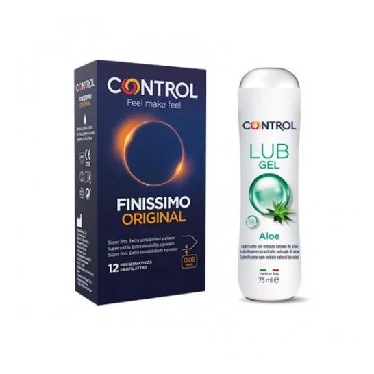 Control Pack Finissimo Original Profilattici + Lubrificante Aloe