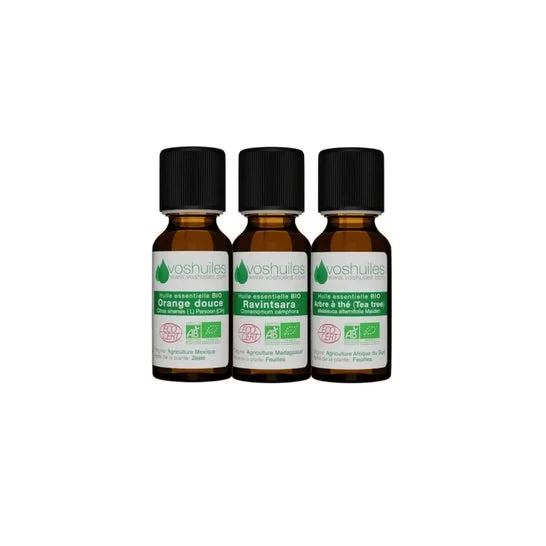 Voshuiles Kit Les 3 Aceites Esenciales Indispensables Bio