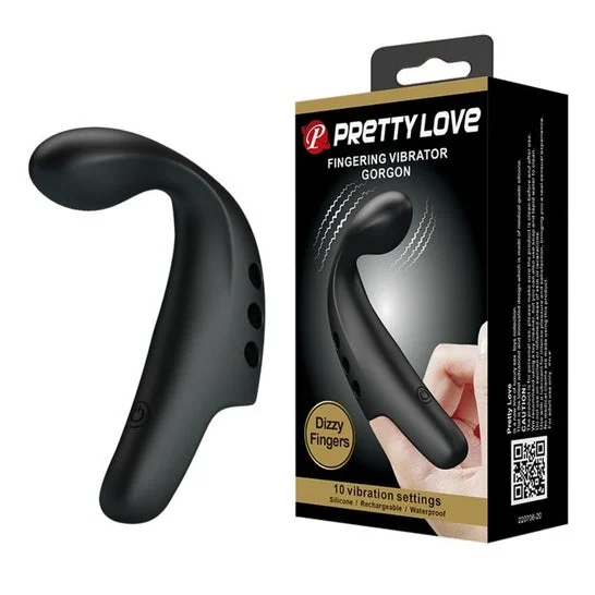 Pretty Love Dedal Vibrador Gorgon Negro 1ud