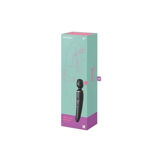 Satisfyer Wand-Er Women Vibrating Massager Black 1pc