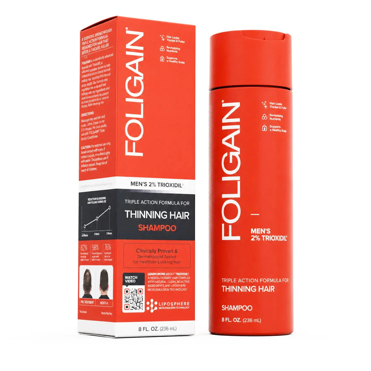 Foligain Shampoo Uomo Tripla Azione - 236ml