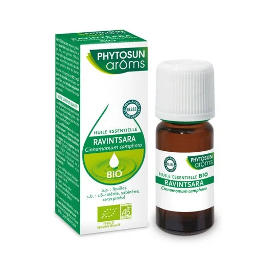 Phytosun Aroms Olio Essenziale di Ravintsara Olio Essenziale Biologico 5 Ml Bottiglia