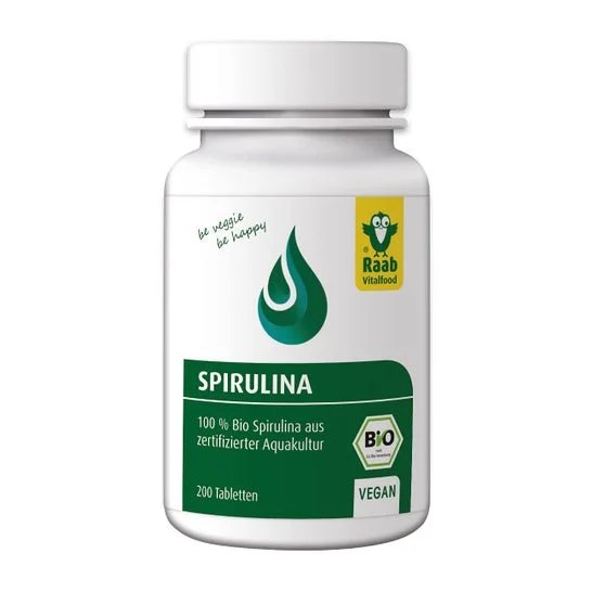 Raab Vitalfood Spirulina Alga Bio 200comp