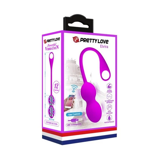 Pretty Love Elvira Bolas Vibradoras Recargable Morado 1ud