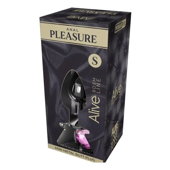 Alive Anal Pleasure Mini Plug Metal Rosa Talla S 1ud